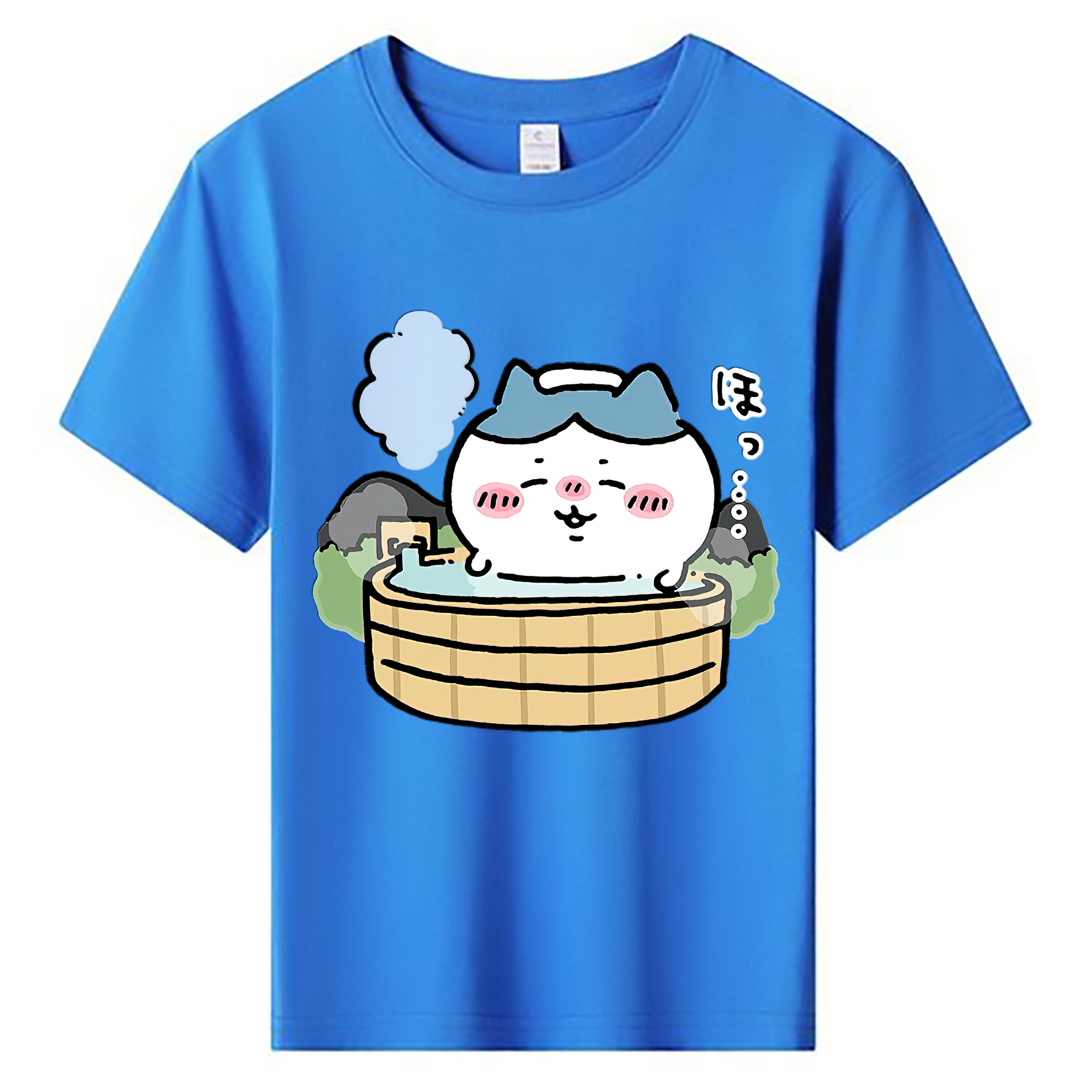 （画像用） ちいかわ ハチワレ Chii-kawa hachiware 綿100％キッズTシャツ（フロントプリント）